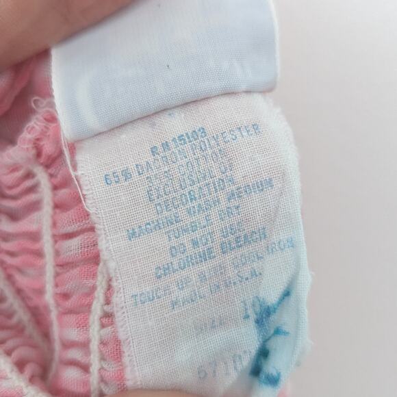 Vintage Cinderella Dress Girls Size 10 Pink Gingham Embroidered Sundress Maxi - Picture 7 of 7